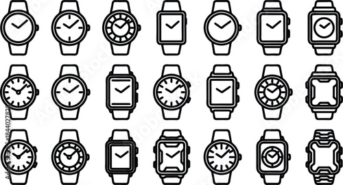 Collection of various watch designs
