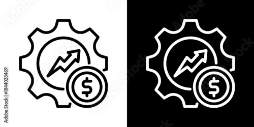 Efficiency Icon Of Line Black And White Style 