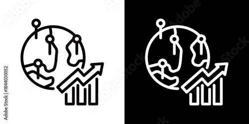 Emerging Markets Icon Of Line Black And White Style 