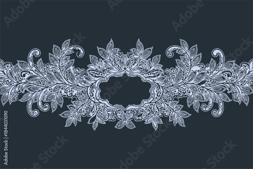 Intricate Floral Design, Decorative Art, Digital Illustration, Elegant Background, Ornate Style, Artistic View, Aesthetic Appeal