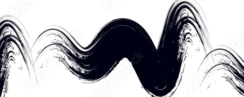 Paint brush stroke modern for black ink paint, grunge design elements, dirt banner, watercolor design. i