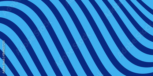 Fotografie Futuristic blue background,Abstract curved optical striped pattern in light blue and dark blue shades