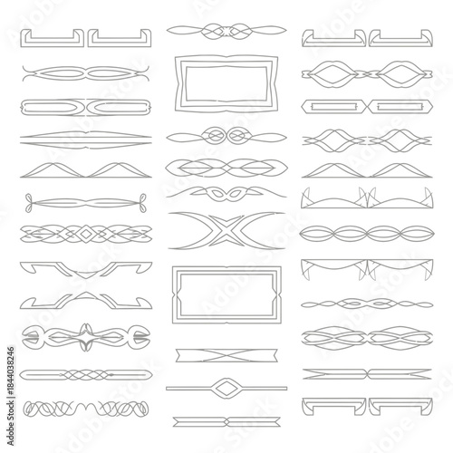 Fotografi Elegant decorative borders and dividers enhance any design project with classic