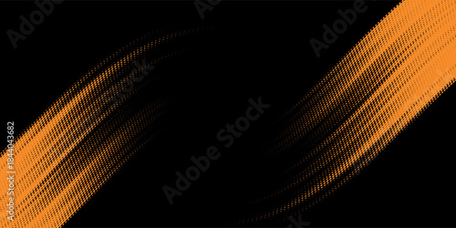 orange black brush Car sticker wrap pattern banner abstract sporty lines black orange color combination grunge brush modern pattern racing motorsport vector design.