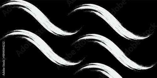 white black brush Car sticker wrap pattern banner abstract sporty lines black white color combination grunge brush pattern racing motorsport design, Eps 10, Vector Illustration.
