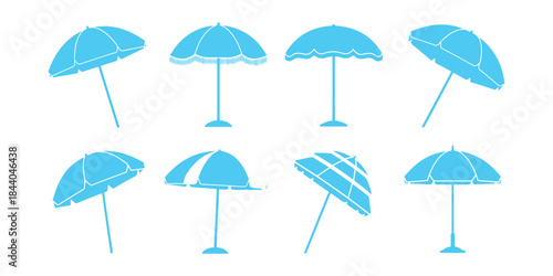 Set of variations for beach parasols