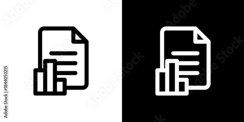 書類とグラフのアイコン