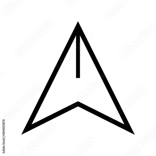Architectural north arrow and compass outline vector	
