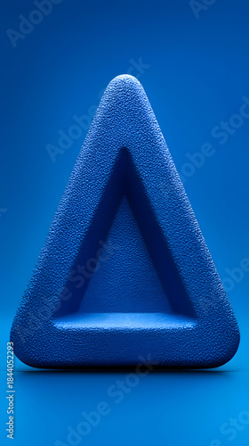 Wallpaper Mural Isolated Blue Triangle Shape on Solid Background - Geometric Design Torontodigital.ca