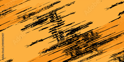 orange black brush Car sticker wrap pattern banner abstract sporty lines black orange color combination grunge brush modern pattern racing motorsport, Eps 10.