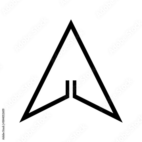 Architectural north arrow and compass outline vector	
