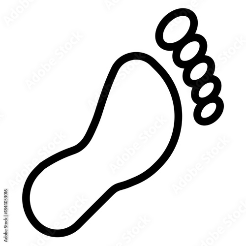 Foot body outline icon vector design illustrator