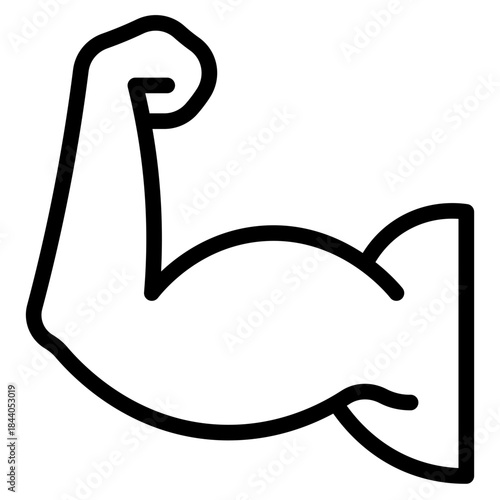 Mucle body outline icon vector design illustrator