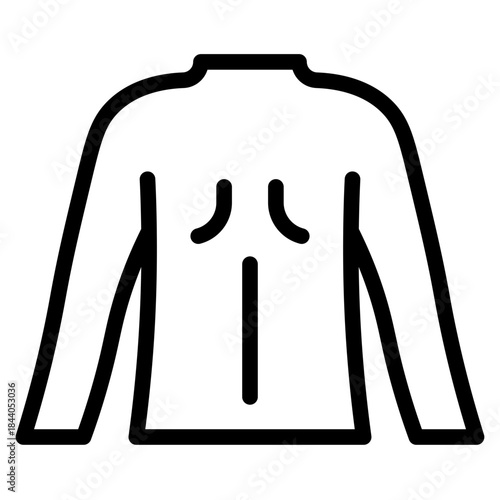 Upper body back body outline icon vector design illustrator