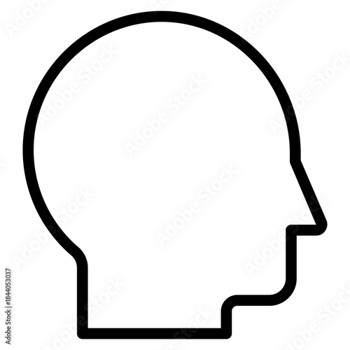 Head body outline icon vector design illustrator