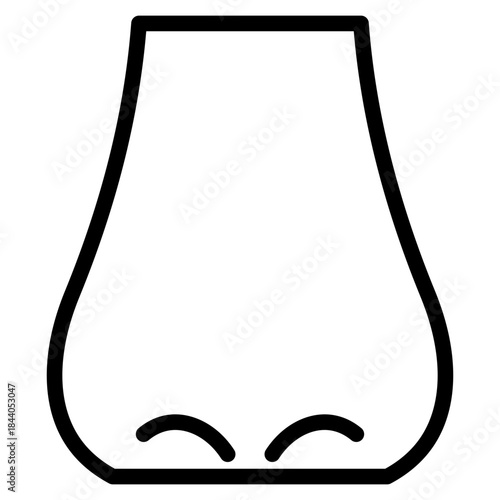 Nose body outline icon vector design illustrator
