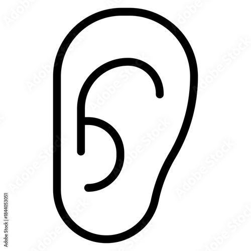 Ears body outline icon vector design illustrator