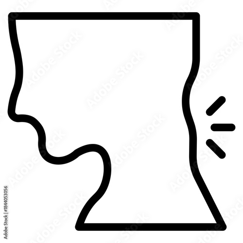 NEck body outline icon vector design illustrator