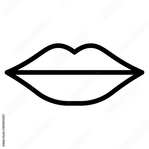 Mouth body outline icon vector design illustrator