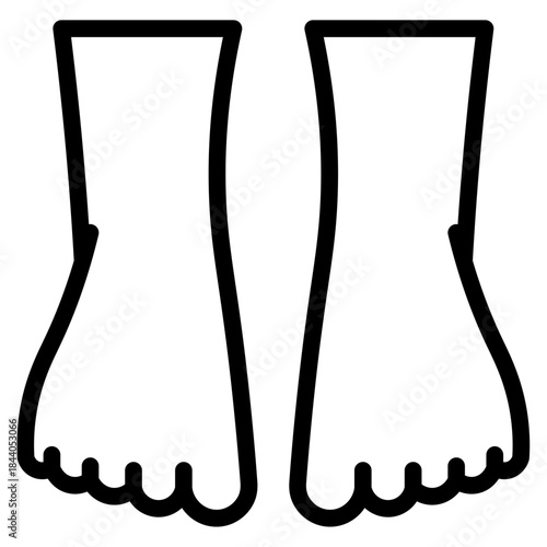 Foot body outline icon vector design illustrator