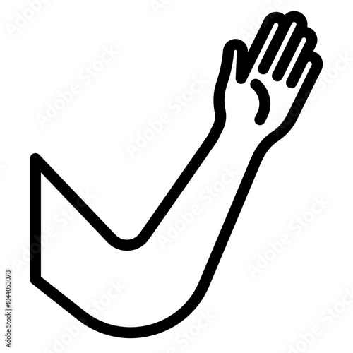 Arms body outline icon vector design illustrator
