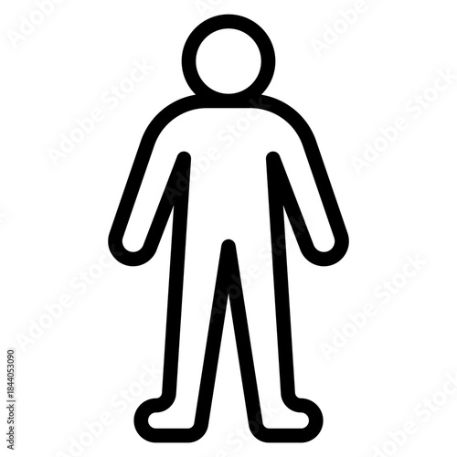 Human body outline icon vector design illustrator