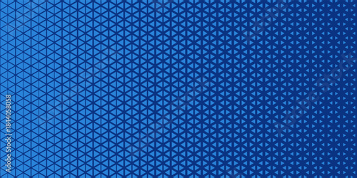 Triangles Halftone Pattern Vector Abstract Geometric Technology Background. Triangular Half Tone Texture. Minimal Style Dynamic Tech Wallpaper