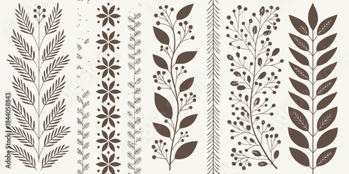 Bundled pack of decorative Christmas borders with clean lines, festive details, and a classic holiday style.