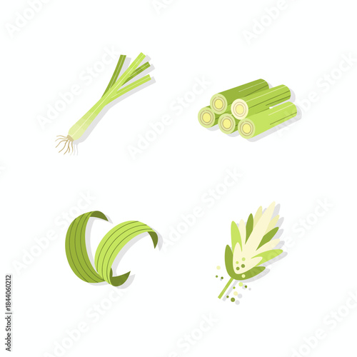 Fresh Lemongrass Stalks for Culinary and Aromatherapy Uses