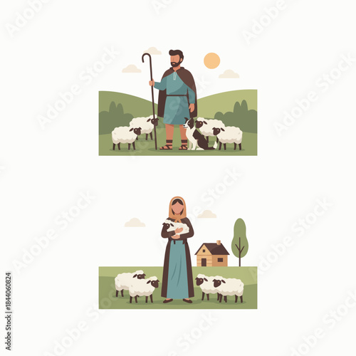 Adorable Shepherd Dog Portrait in Nature