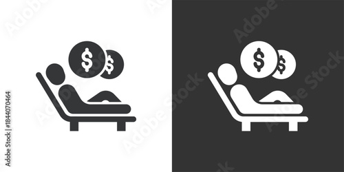 Passive Income icon. Solid glyph series icon