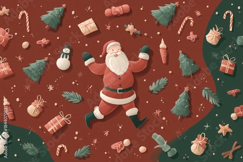 seamless pattern with christmas trees