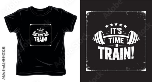 it's time to train graphic vector art t-shirt design print template