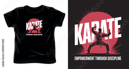 karate graphic vector art t-shirt design print template
