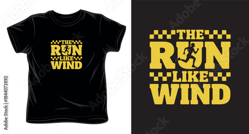 the run like wind graphic vector art t-shirt design print template
