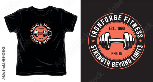 ironforge fitness graphic vector art t-shirt design print template