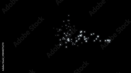 Wallpaper Mural Magic glitter star sparkle line trail, twinkle stars glittering line sparkle, starlight dust shimmer, white twinkling particles, glowing doodle stars animation on a black screen background. 4K video Torontodigital.ca