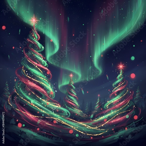 abstract christmas tree