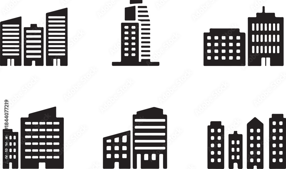 Obraz premium Building Icon Vector Illustration