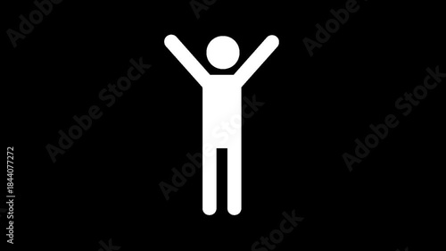 万歳する人のピクトグラム