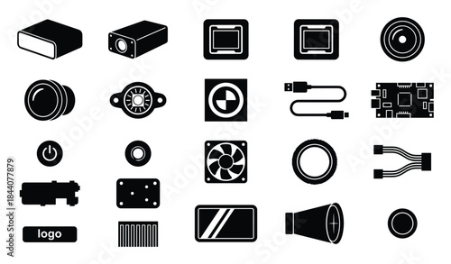 Vector Illustration Collection: Tech Gadgets & Electronic Components