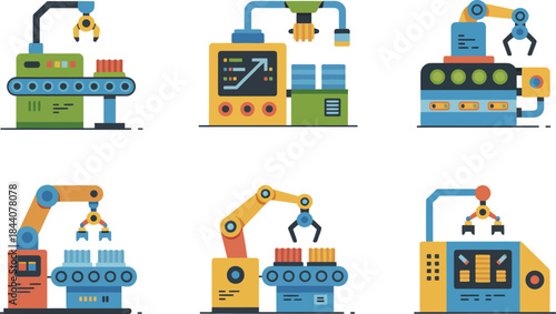 Robotic Arms and Automated Assembly Lines in Flat