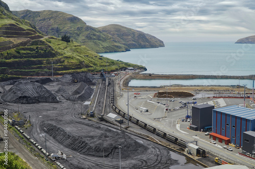 coal export terminal port Lyttelton New Zealand
