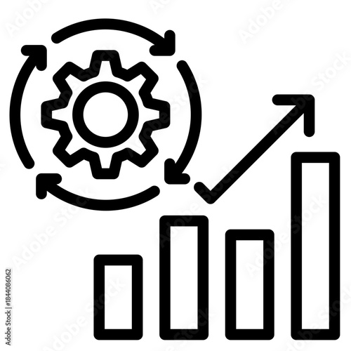 optimization, Performance boost, system tuning, speed enhancement, optimization, cloud and network optimization, web development, outline icon vector design illustrator