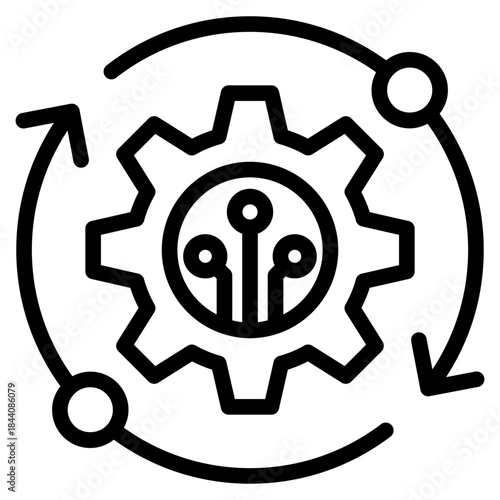 optimization, Performance boost, system tuning, speed enhancement, optimization, cloud and network optimization, web development, outline icon vector design illustrator