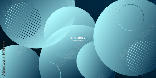 Abstract geometric background with blue gradient color element design. Simple and trendy circles. Vector eps10