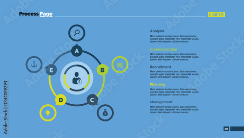Five Options Circles Slide Template