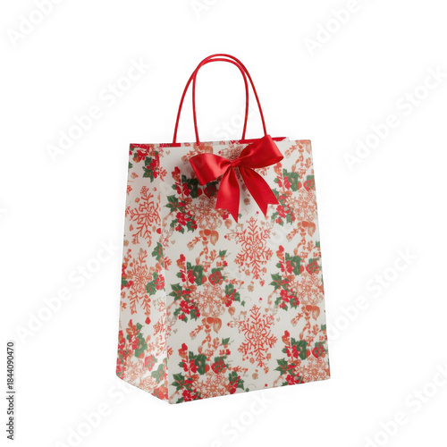 red shopping bag isolated