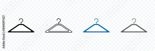 Clothes hanger icon symbol collection on white background. Vector Illustration .EPS 10 .