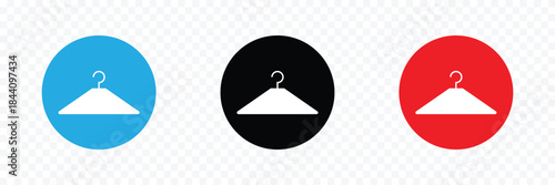 Clothes hanger icon symbol collection on white background. Vector Illustration .EPS 10 .